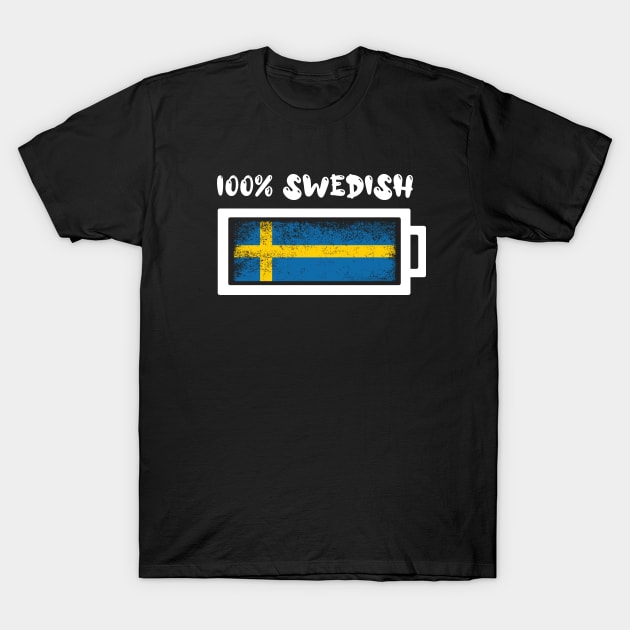 100 Percent Swedish Flag T-Shirt by ThyShirtProject - Affiliate